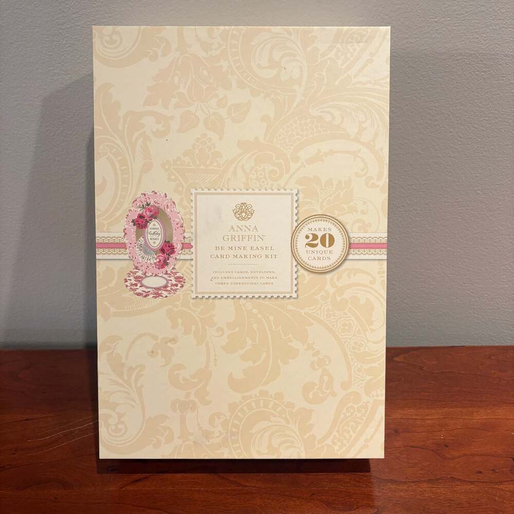 Anna Griffin Be Mine Easel Card Making Kit 20 Cards Scrapbooking Mostly Complete